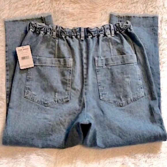 “NEW” Free People Distressed City Slouch Tapered Jean - Picture 7 of 8